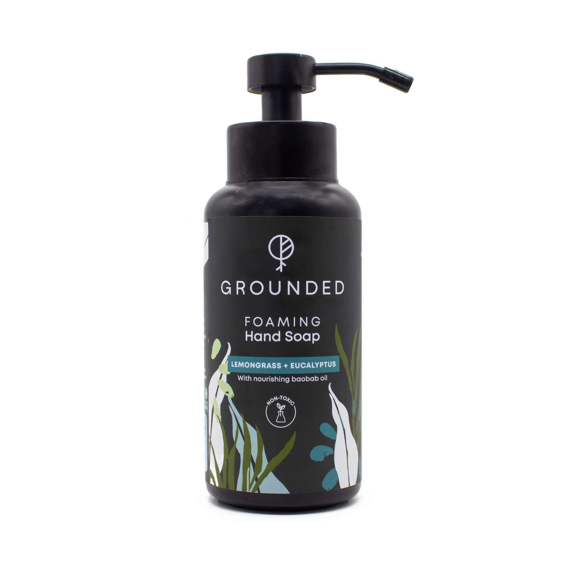 Grounded - Hand Soap Lemongrass Eucalyptus 500ml scaled Foaming Hand Soap - 500ml with dispenser, Eucalyptus + Lemongrass